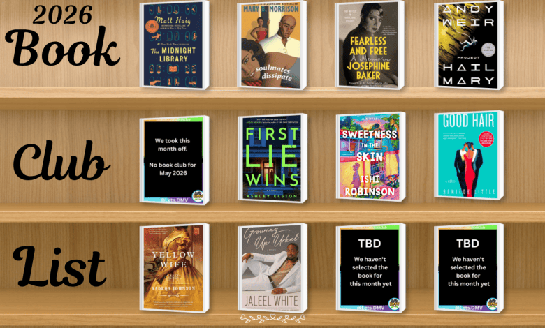 Let's DMV Book Club reading list for 2026